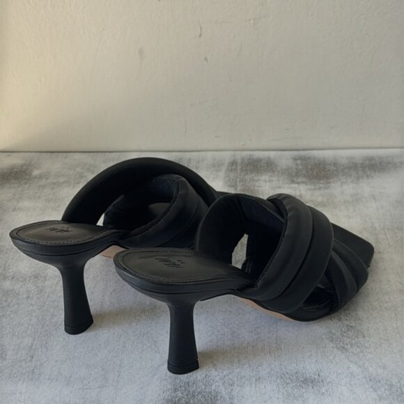 H&M Mules Heels Sandals Quilt Black Sz.39/ US8 - Picture 13 of 16